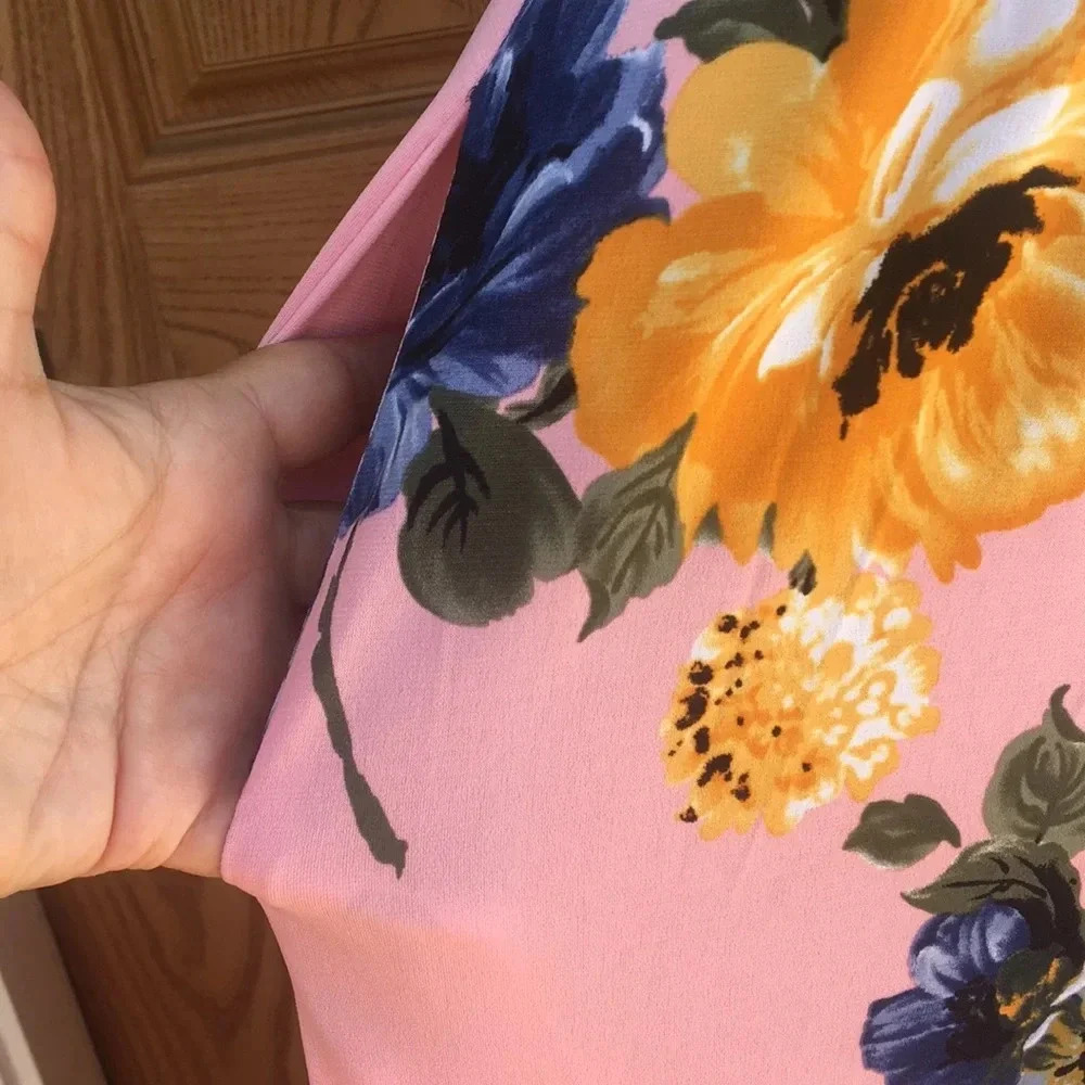 NEW*PinkBlush floral racerback maxi dress pockets - Picture 3 of 12